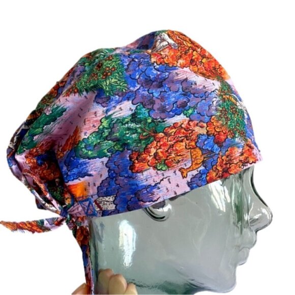 Handmade Boho Colourful Pastoral Hair Bonnet - One Size 🌈 - Picture 1 of 6